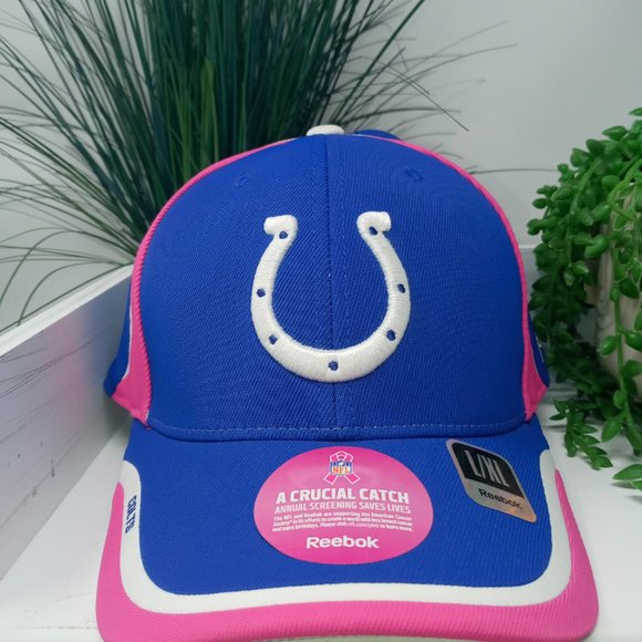 Indianapolis Colts Crucial Catch Cancer Support Flexfit Cap - Picture 4 of 8